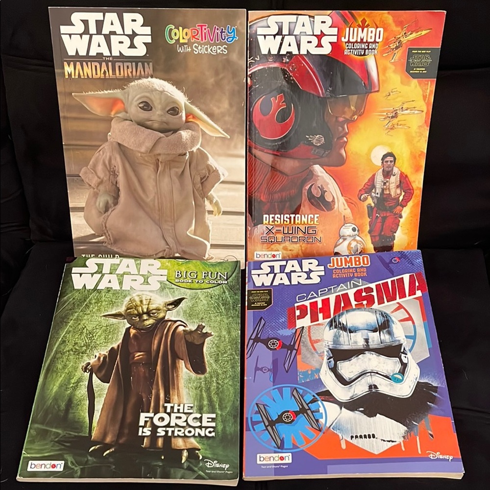 4 Star Wars Coloring Activity Books- New